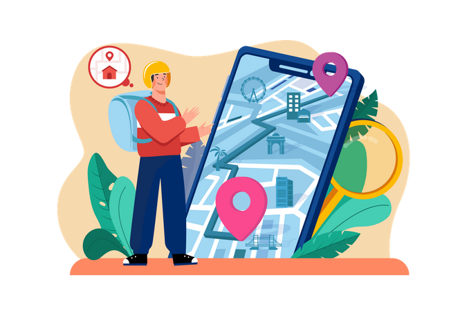 Find Delivery Location  Illustration