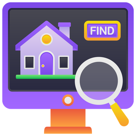 Find House Online  Illustration