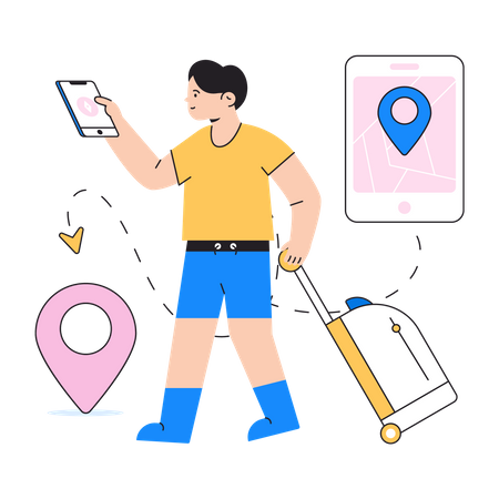 Find Travel location  Illustration