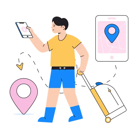 Find Travel location  Illustration