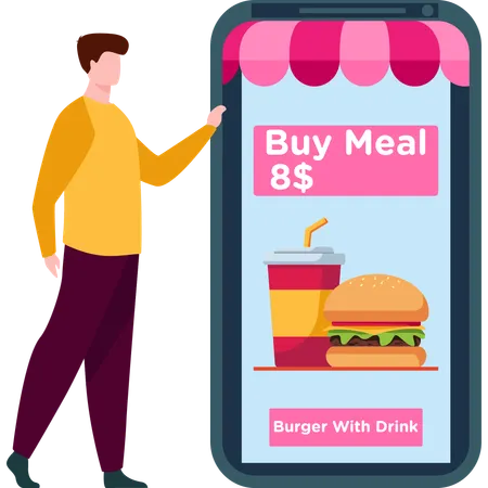 Find your favorites wages for meal  Illustration