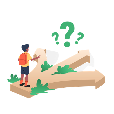 Finding Business direction Illustration