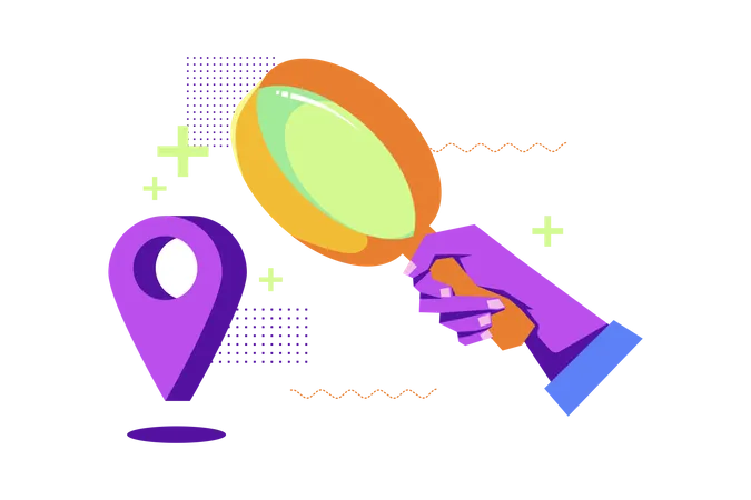 Finding Business location  Illustration