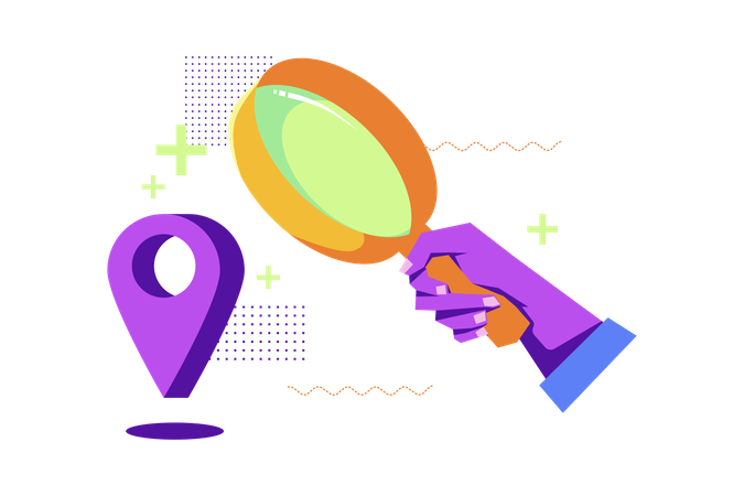 Finding Business location  イラスト