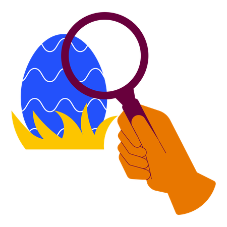 Finding easter egg  Illustration