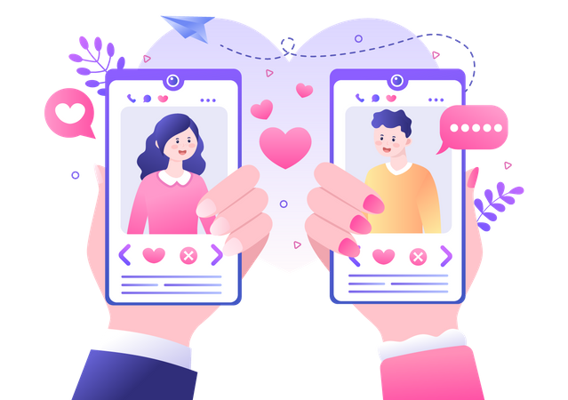 Finding online date  Illustration