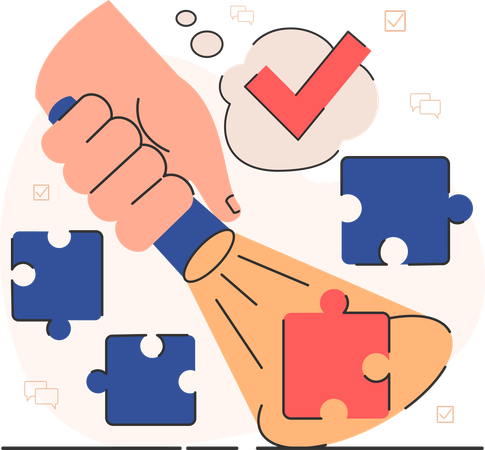 Finding problem solution  Illustration
