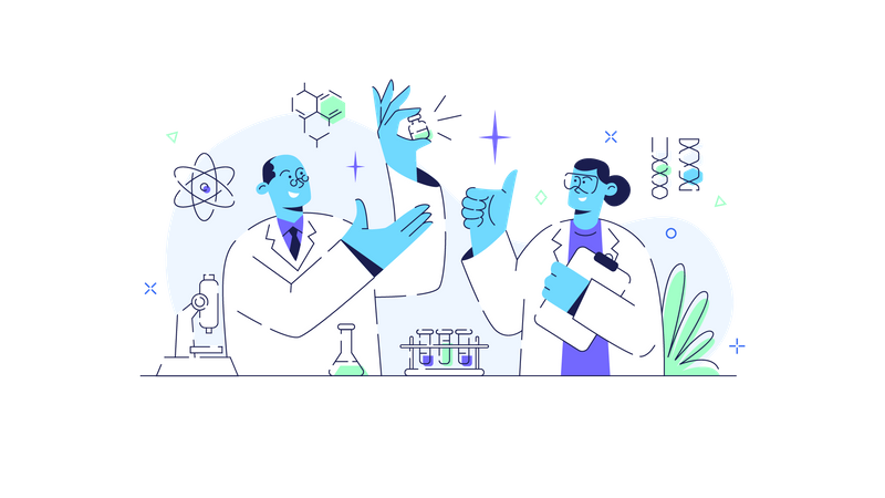 Finding the vaccine formula  Illustration