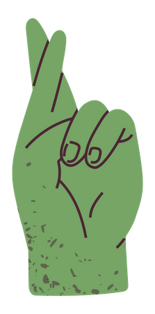 Finger Cross  Illustration
