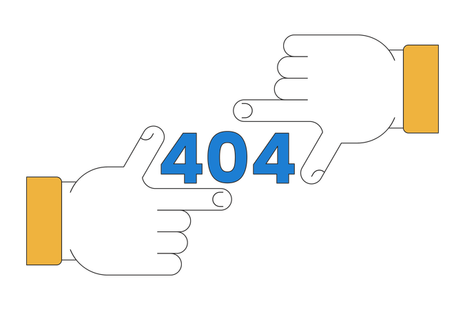 Finger frame error 404 flash message  Illustration