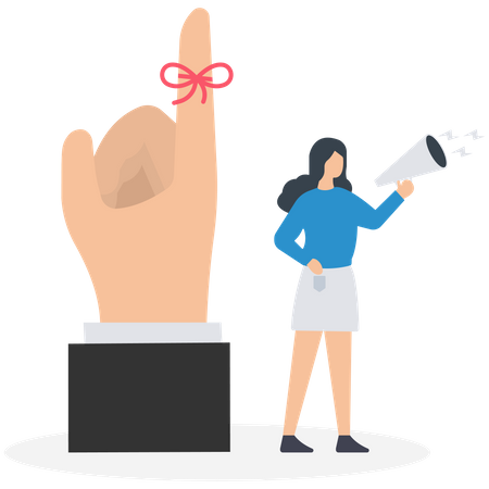 Finger string reminder  Illustration