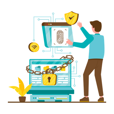Fingerabdrucksicherheit  Illustration