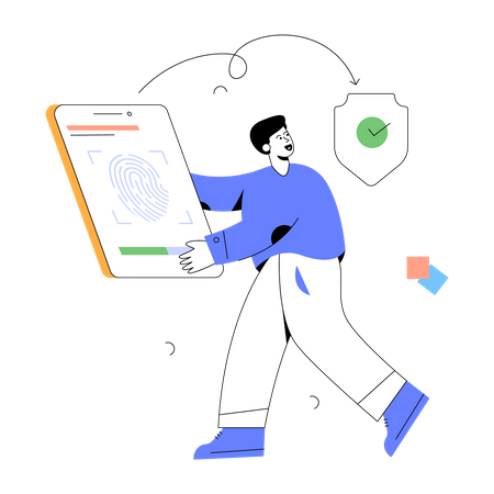Fingerabdrucksicherheit  Illustration