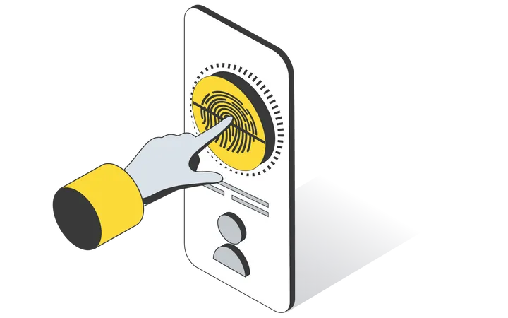 Fingerprint Lock Illustration