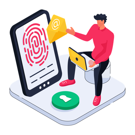 Fingerprint Lock  Illustration