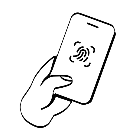 Fingerprint lock  Illustration