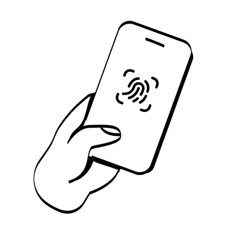 Fingerprint lock  Illustration