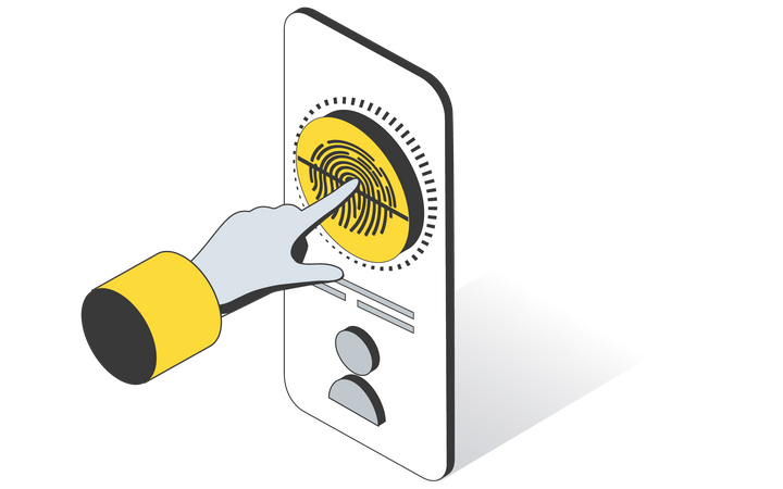 Fingerprint Lock  Illustration