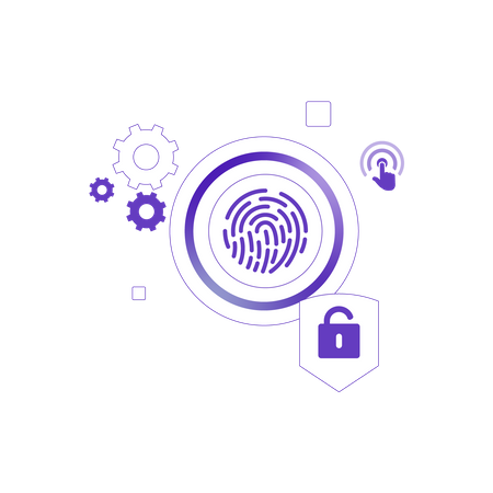 Fingerprint lock  Illustration