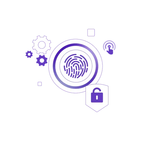 Fingerprint lock  Illustration