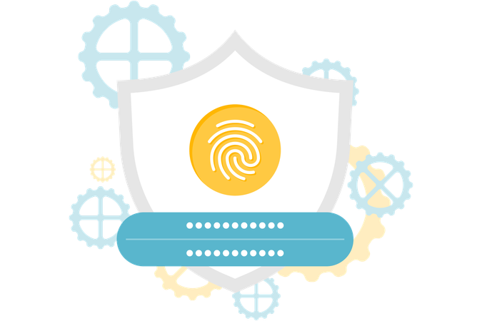 Fingerprint login  Illustration