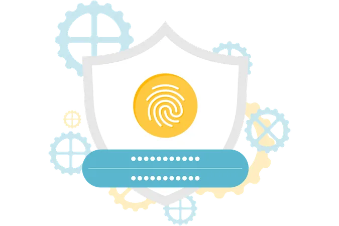 Fingerprint login  Illustration