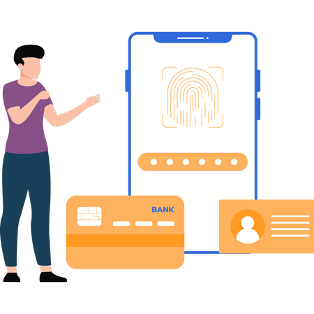 Fingerprint protected  Illustration