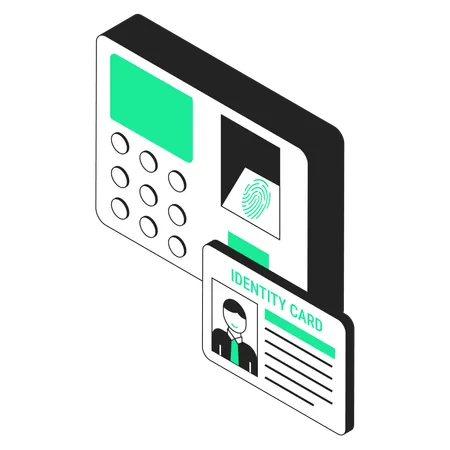 Fingerprint scanner  Illustration
