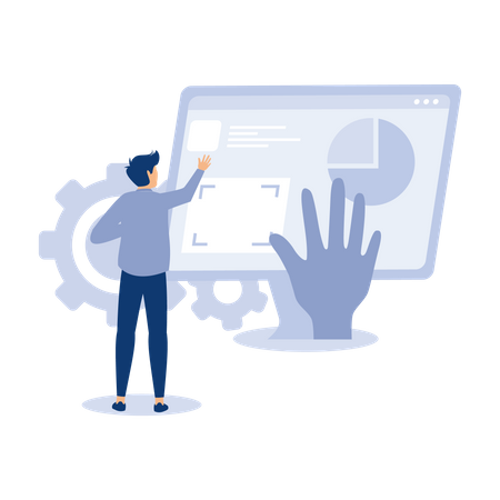 Fingerprint scanning  イラスト