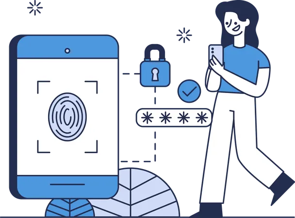 Fingerprint Security  Illustration