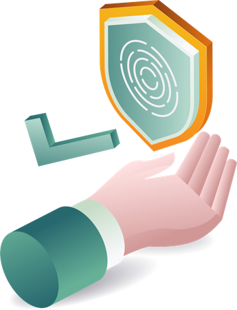 Fingerprint security symbol  Illustration