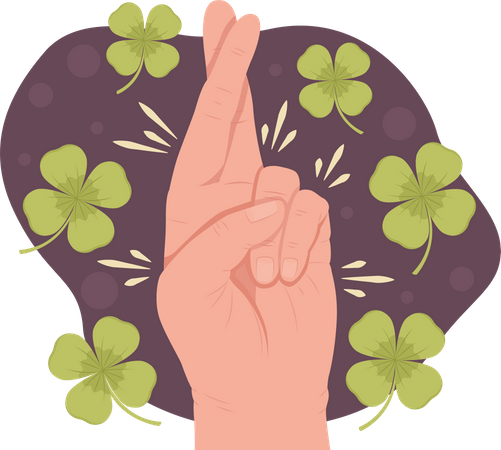 Fingers Crossed  Illustration