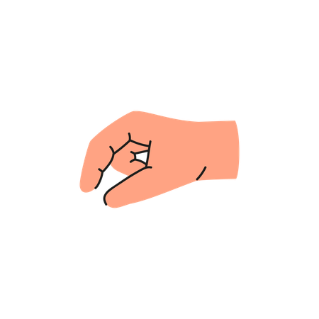 Fingerspelling letter Q  Illustration