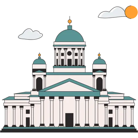 Finlândia - Catedral de Helsinque  Ilustração