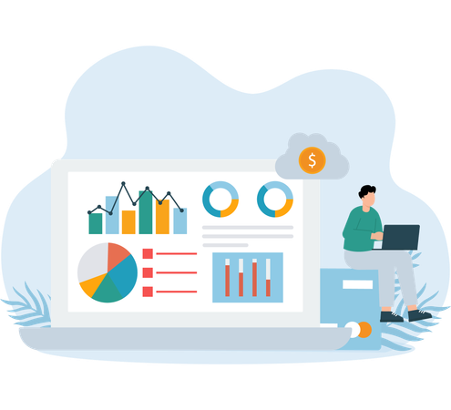 Fintech data analysis  Illustration