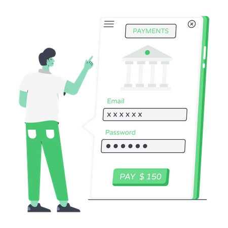 Paiement fintech  Illustration