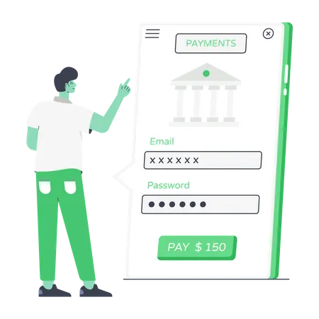 Paiement fintech  Illustration