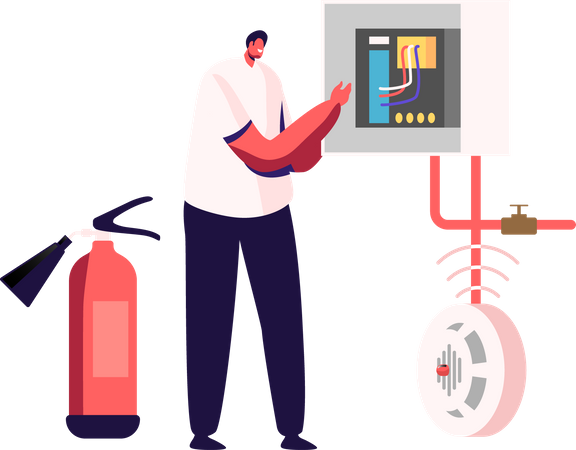 Fire and Electrical Safety  Illustration