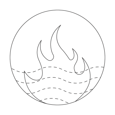 Fire and heat energy symbol in abstract style  Illustration