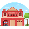 fire department building illustration