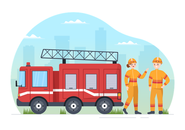 Fire Department  Illustration