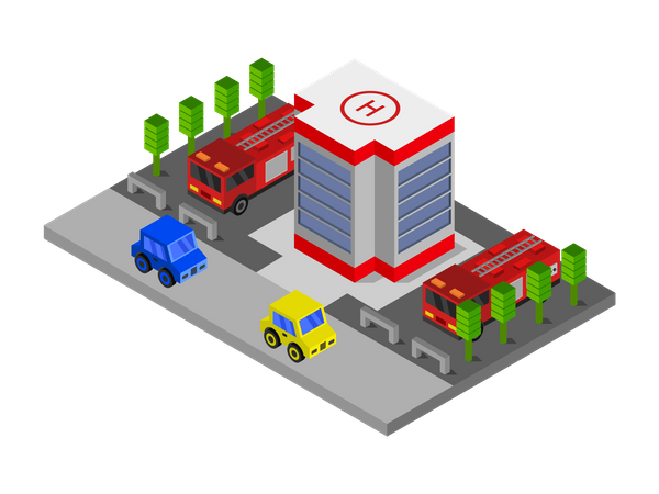 Fire Department  Illustration