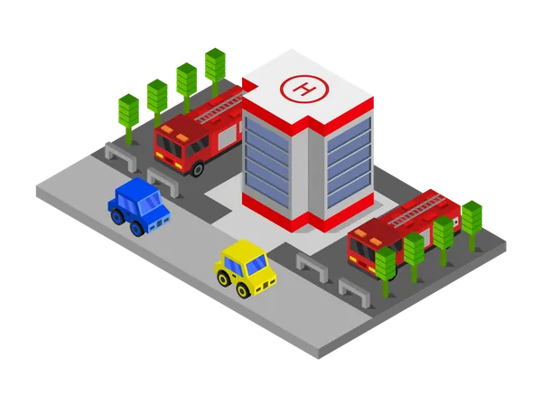 Fire Department  Illustration