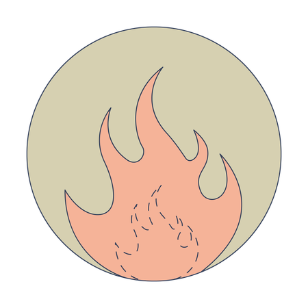 Fire element symbol  Illustration