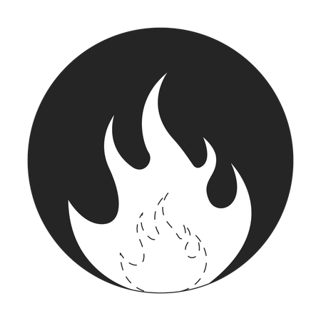 Fire element symbol  Illustration