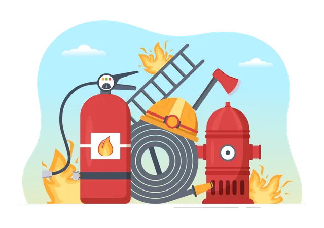 Fire Equipment  Illustration