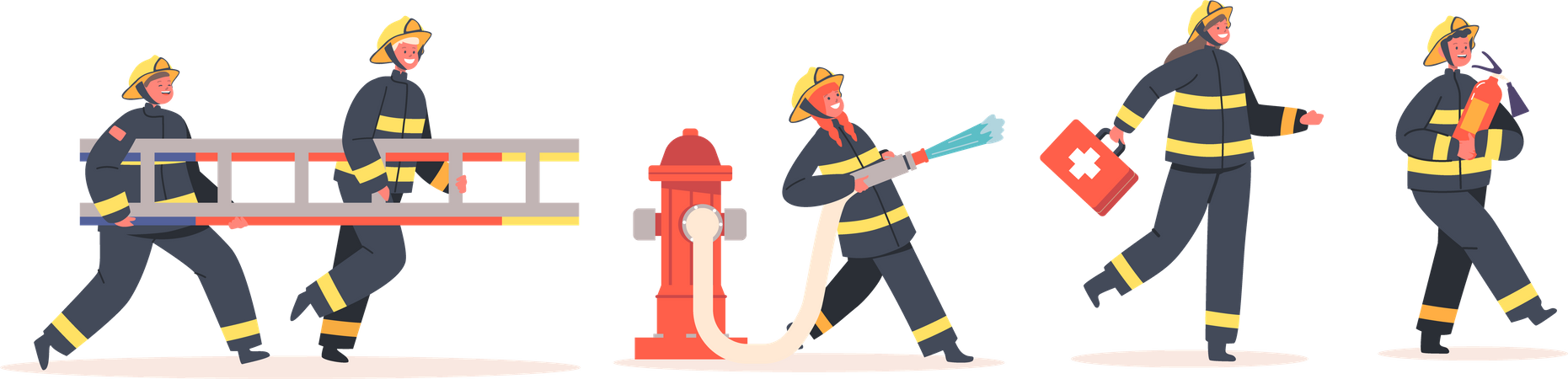 Fire Fighters  Illustration