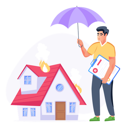 Fire Insurance Illustration