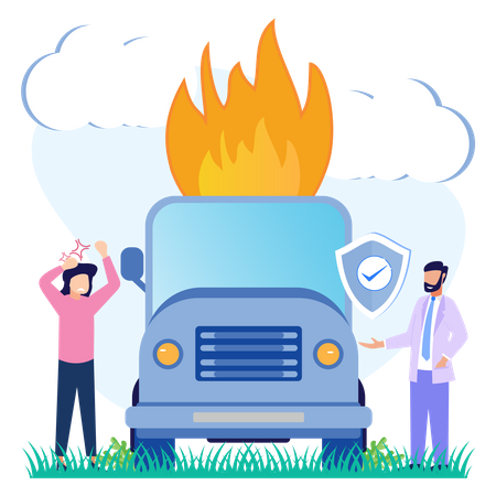 Fire Insurance Illustration