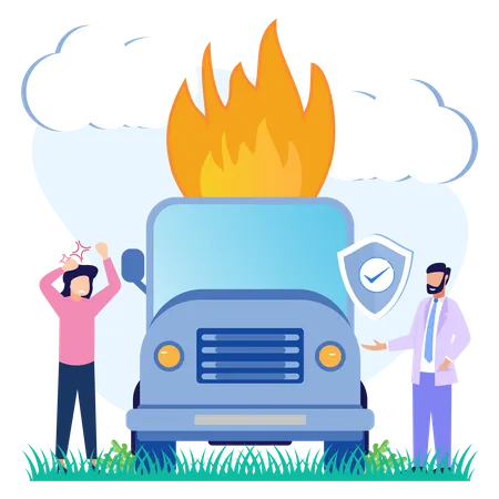 Fire Insurance  Illustration